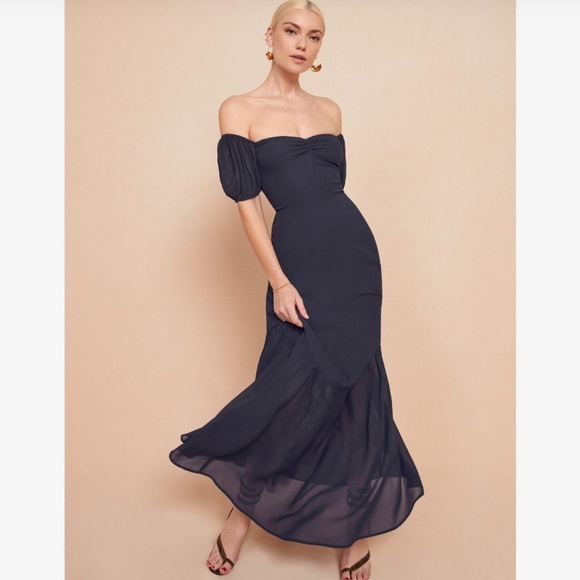 Reformation Dresses & Skirts - Reformation Farrow Dress in Navy NWT 2